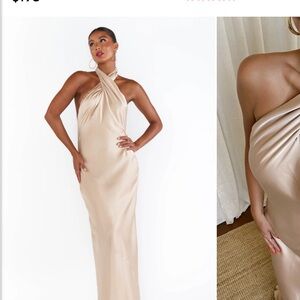 Show Me Your MuMu One Shoulder Tan Dress
